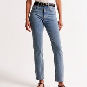 Abercrombie & Fitch The Ankle Straight Ultra High Rise Jean Curve Love Size 30